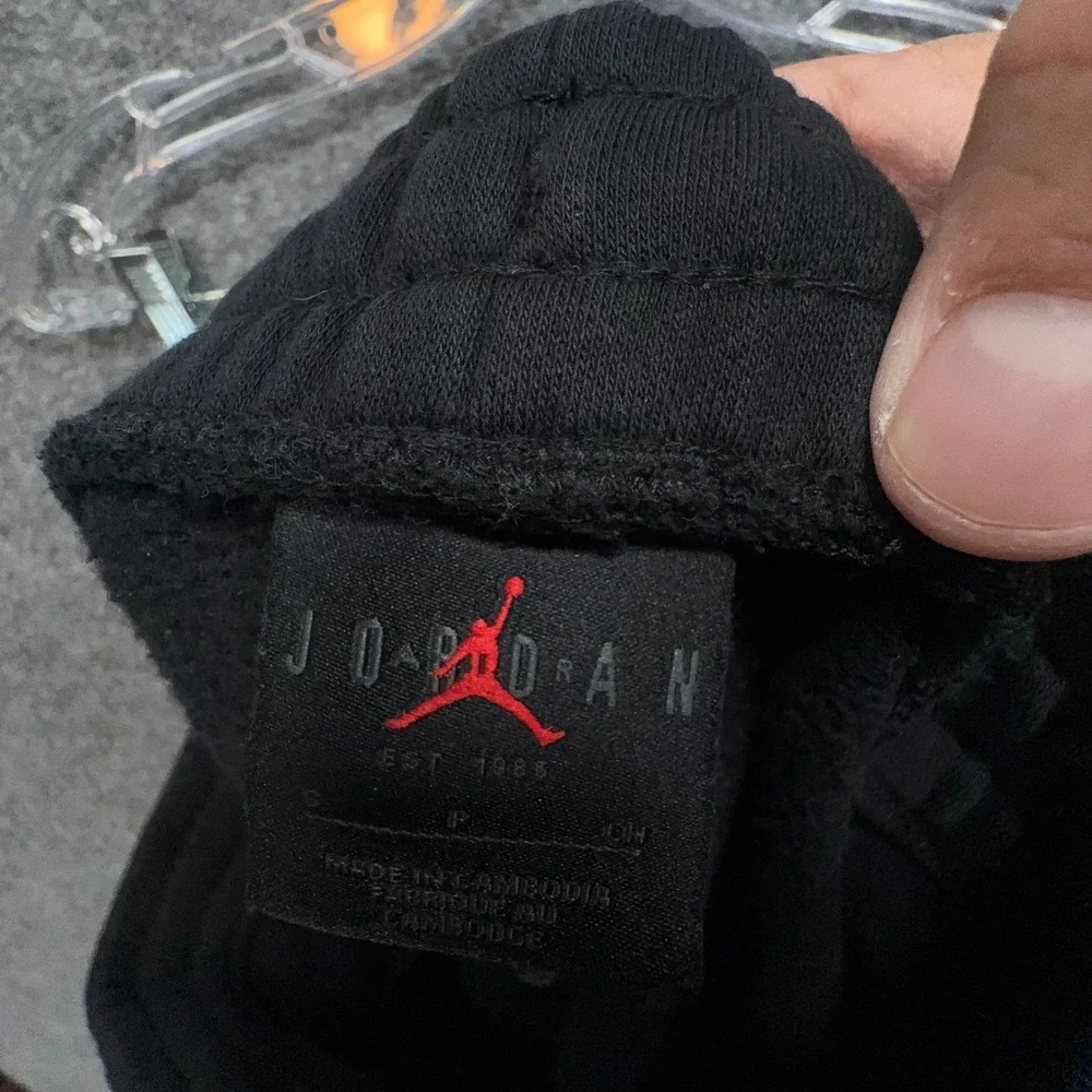 Air Jordan Sweatpants Mens Small Black Gold Jumpman Fleece Athletic Basketball
